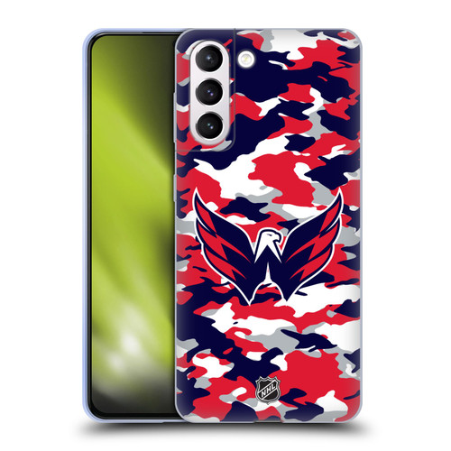 NHL Washington Capitals Camouflage Soft Gel Case for Samsung Galaxy S21+ 5G