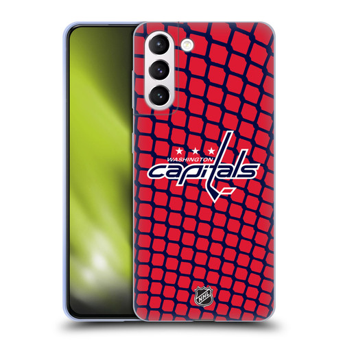 NHL Washington Capitals Net Pattern Soft Gel Case for Samsung Galaxy S21+ 5G