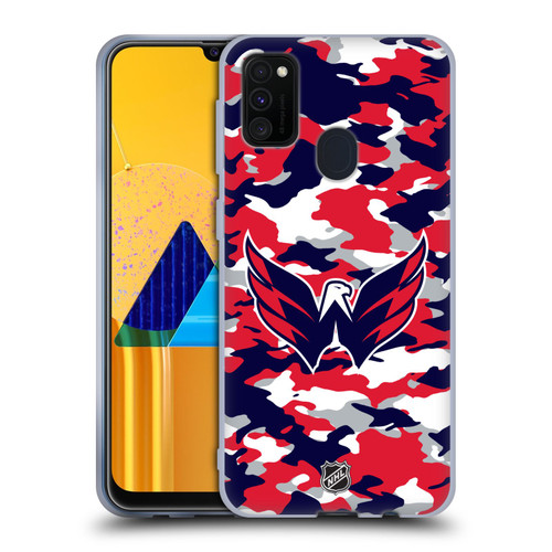 NHL Washington Capitals Camouflage Soft Gel Case for Samsung Galaxy M30s (2019)/M21 (2020)