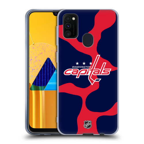 NHL Washington Capitals Cow Pattern Soft Gel Case for Samsung Galaxy M30s (2019)/M21 (2020)