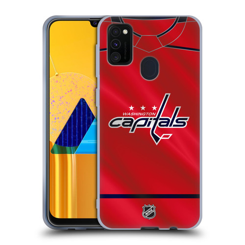 NHL Washington Capitals Jersey Soft Gel Case for Samsung Galaxy M30s (2019)/M21 (2020)