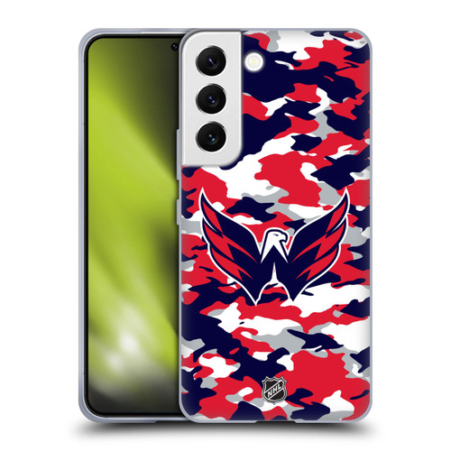 NHL Washington Capitals Camouflage Soft Gel Case for Samsung Galaxy S22 5G