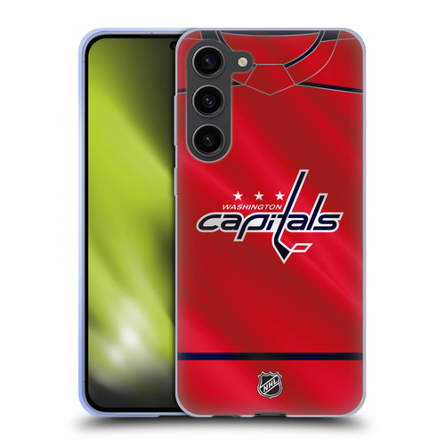 NHL Washington Capitals Jersey Soft Gel Case for Samsung Galaxy S23+ 5G