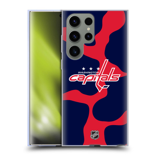 NHL Washington Capitals Cow Pattern Soft Gel Case for Samsung Galaxy S23 Ultra 5G