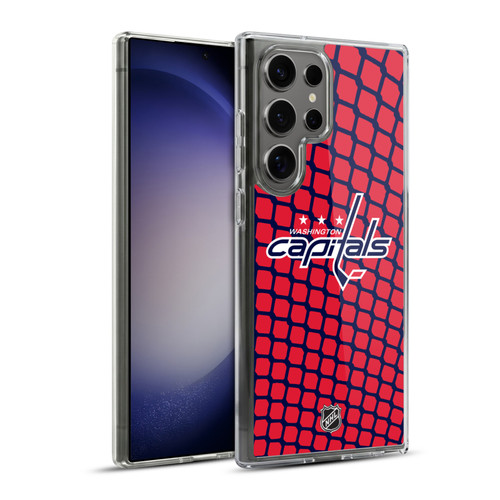 NHL Washington Capitals Net Pattern Soft Gel Case for Samsung Galaxy S23 Ultra 5G