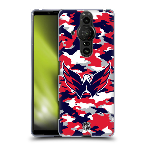 NHL Washington Capitals Camouflage Soft Gel Case for Sony Xperia Pro-I