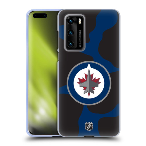 NHL Winnipeg Jets Cow Pattern Soft Gel Case for Huawei P40 5G