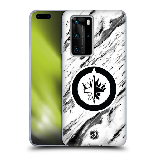 NHL Winnipeg Jets Marble Soft Gel Case for Huawei P40 Pro / P40 Pro Plus 5G