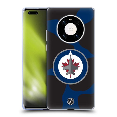 NHL Winnipeg Jets Cow Pattern Soft Gel Case for Huawei Mate 40 Pro 5G