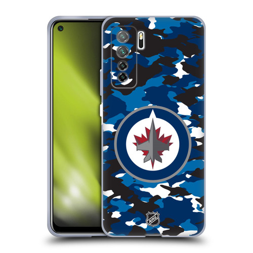 NHL Winnipeg Jets Camouflage Soft Gel Case for Huawei Nova 7 SE/P40 Lite 5G