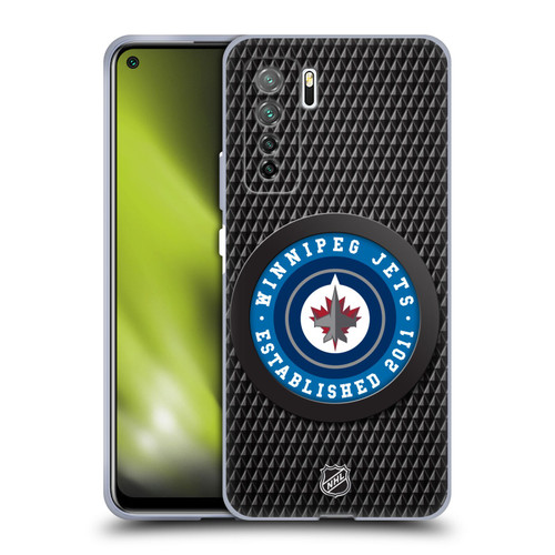 NHL Winnipeg Jets Puck Texture Soft Gel Case for Huawei Nova 7 SE/P40 Lite 5G