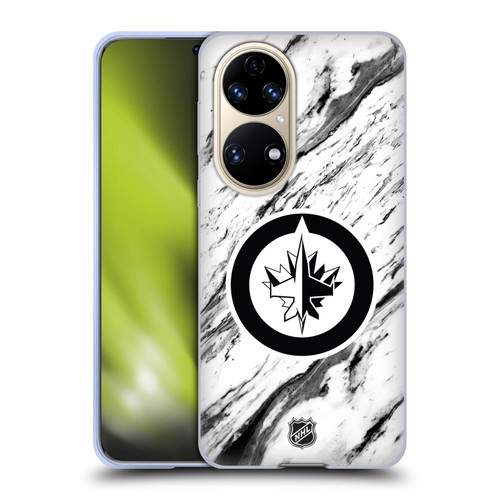 NHL Winnipeg Jets Marble Soft Gel Case for Huawei P50