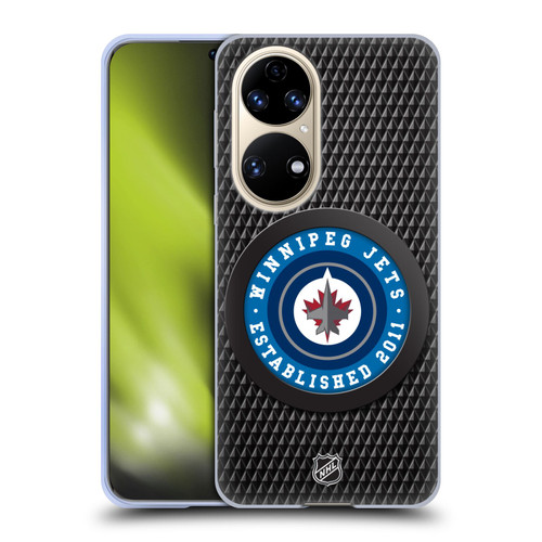 NHL Winnipeg Jets Puck Texture Soft Gel Case for Huawei P50