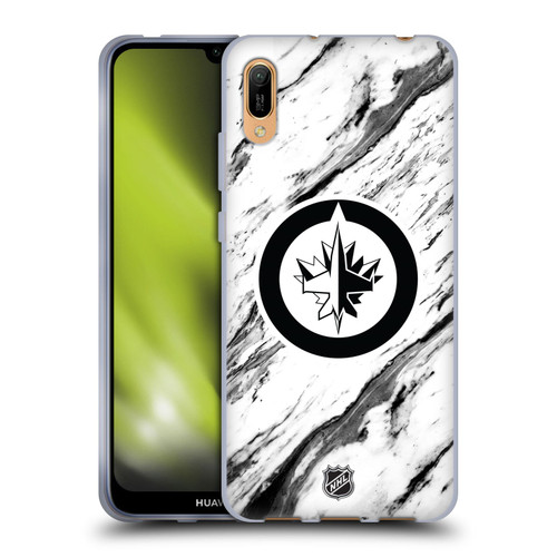 NHL Winnipeg Jets Marble Soft Gel Case for Huawei Y6 Pro (2019)