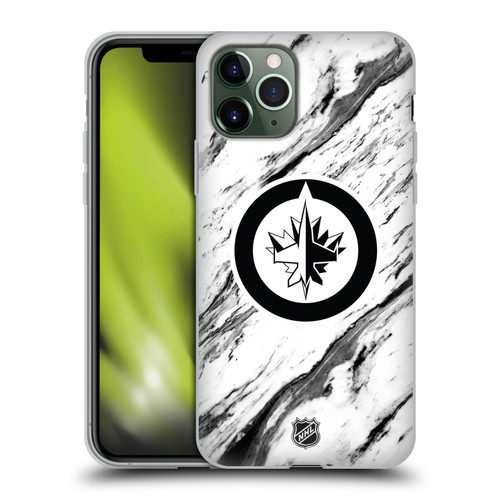 NHL Winnipeg Jets Marble Soft Gel Case for Apple iPhone 11 Pro