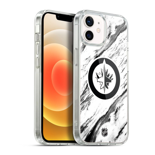 NHL Winnipeg Jets Marble Soft Gel Case for Apple iPhone 12 / iPhone 12 Pro & MagSafe