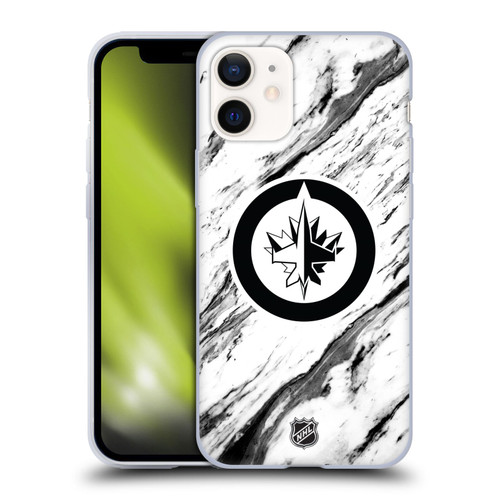 NHL Winnipeg Jets Marble Soft Gel Case for Apple iPhone 12 Mini