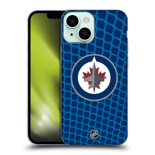 NHL Winnipeg Jets Net Pattern Soft Gel Case for Apple iPhone 13 Mini