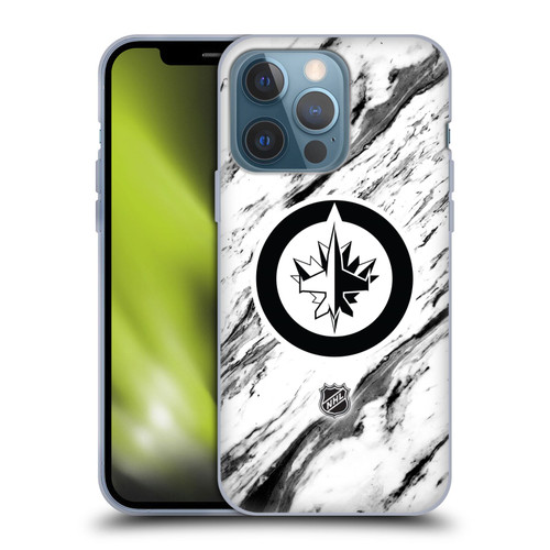 NHL Winnipeg Jets Marble Soft Gel Case for Apple iPhone 13 Pro