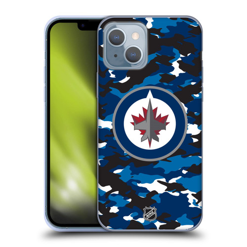 NHL Winnipeg Jets Camouflage Soft Gel Case for Apple iPhone 14