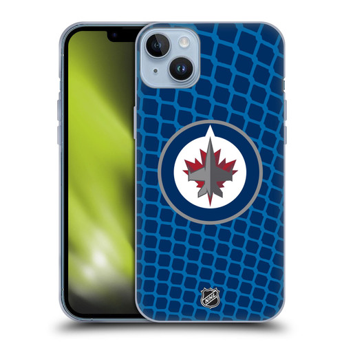 NHL Winnipeg Jets Net Pattern Soft Gel Case for Apple iPhone 14 Plus