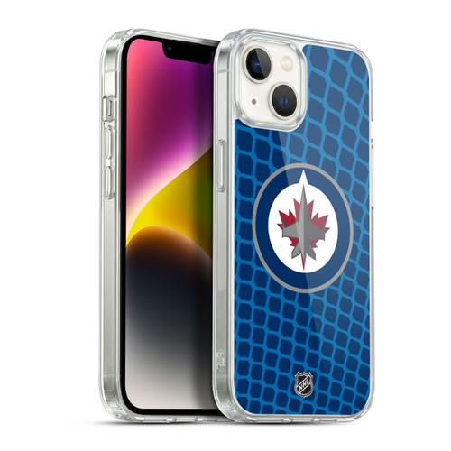NHL Winnipeg Jets Net Pattern Soft Gel Case for Apple iPhone 14 Plus & MagSafe