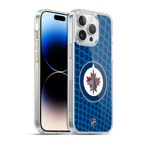 NHL Winnipeg Jets Net Pattern Soft Gel Case for Apple iPhone 14 Pro Max & MagSafe