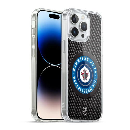 NHL Winnipeg Jets Puck Texture Soft Gel Case for Apple iPhone 14 Pro Max & MagSafe