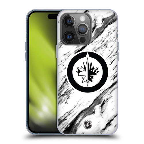 NHL Winnipeg Jets Marble Soft Gel Case for Apple iPhone 14 Pro