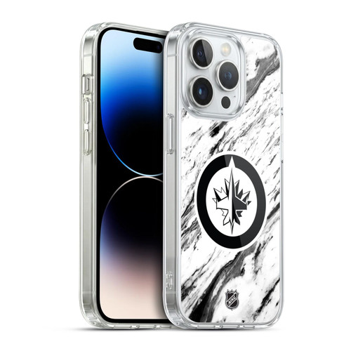 NHL Winnipeg Jets Marble Soft Gel Case for Apple iPhone 14 Pro & MagSafe