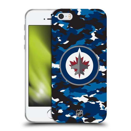 NHL Winnipeg Jets Camouflage Soft Gel Case for Apple iPhone 5 / 5s / iPhone SE 2016