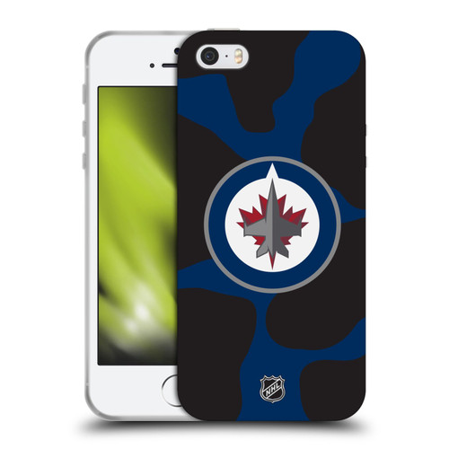NHL Winnipeg Jets Cow Pattern Soft Gel Case for Apple iPhone 5 / 5s / iPhone SE 2016