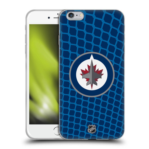 NHL Winnipeg Jets Net Pattern Soft Gel Case for Apple iPhone 6 Plus / iPhone 6s Plus