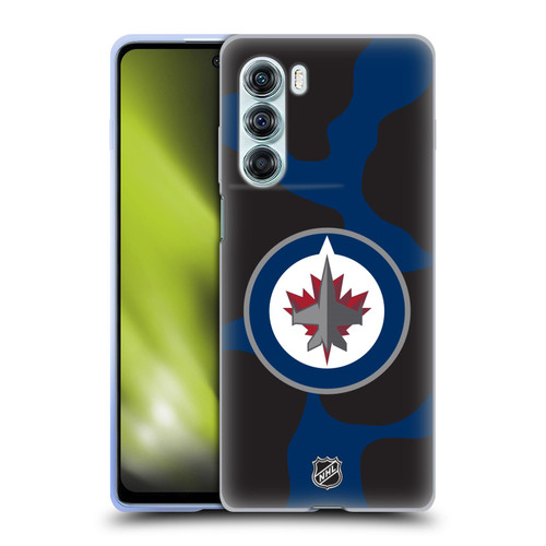 NHL Winnipeg Jets Cow Pattern Soft Gel Case for Motorola Edge S30 / Moto G200 5G