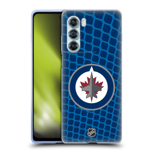 NHL Winnipeg Jets Net Pattern Soft Gel Case for Motorola Edge S30 / Moto G200 5G