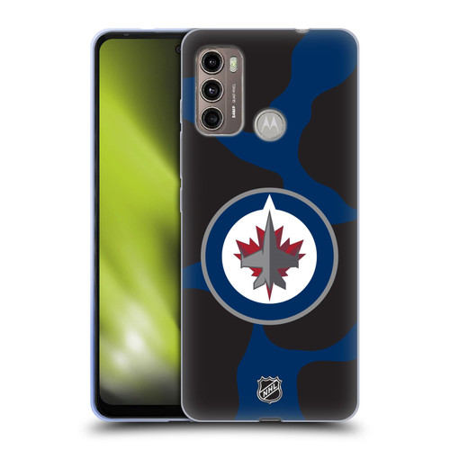 NHL Winnipeg Jets Cow Pattern Soft Gel Case for Motorola Moto G60 / Moto G40 Fusion
