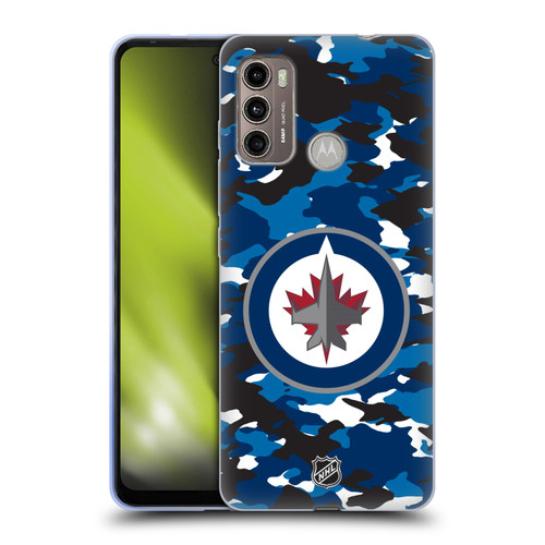 NHL Winnipeg Jets Camouflage Soft Gel Case for Motorola Moto G60 / Moto G40 Fusion