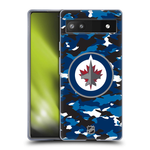 NHL Winnipeg Jets Camouflage Soft Gel Case for Google Pixel 6a
