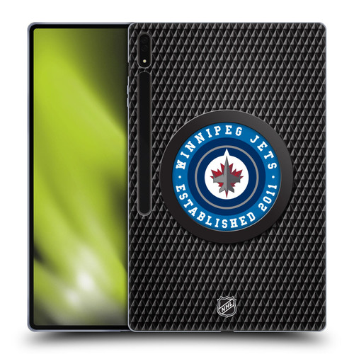 NHL Winnipeg Jets Puck Texture Soft Gel Case for Samsung Galaxy Tab S8 Ultra