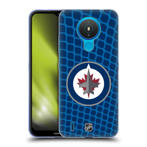 NHL Winnipeg Jets Net Pattern Soft Gel Case for Nokia 1.4