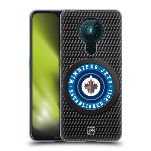 NHL Winnipeg Jets Puck Texture Soft Gel Case for Nokia 5.3