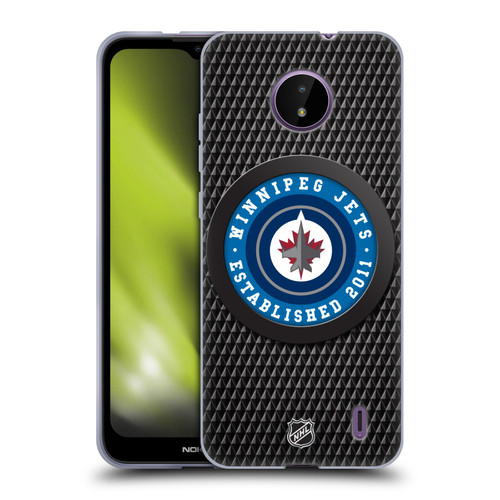 NHL Winnipeg Jets Puck Texture Soft Gel Case for Nokia C10 / C20