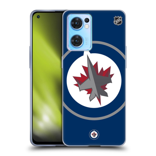 NHL Winnipeg Jets Oversized Soft Gel Case for OPPO Reno7 5G / Find X5 Lite