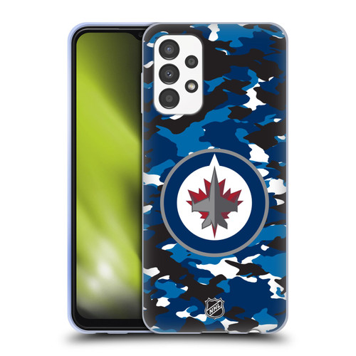 NHL Winnipeg Jets Camouflage Soft Gel Case for Samsung Galaxy A13 (2022)