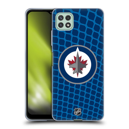 NHL Winnipeg Jets Net Pattern Soft Gel Case for Samsung Galaxy A22 5G / F42 5G (2021)