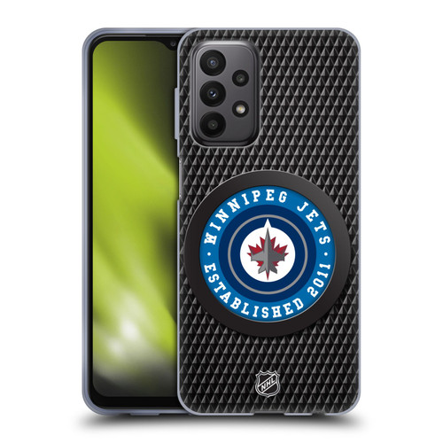 NHL Winnipeg Jets Puck Texture Soft Gel Case for Samsung Galaxy A23 / 5G (2022)