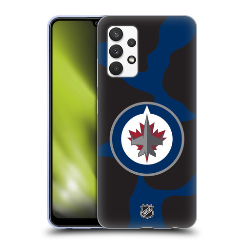 NHL Winnipeg Jets Cow Pattern Soft Gel Case for Samsung Galaxy A32 (2021)