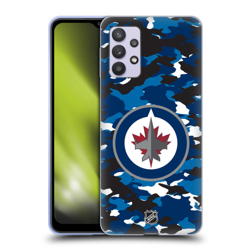 NHL Winnipeg Jets Camouflage Soft Gel Case for Samsung Galaxy A32 5G / M32 5G (2021)