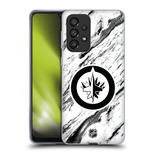 NHL Winnipeg Jets Marble Soft Gel Case for Samsung Galaxy A33 5G (2022)