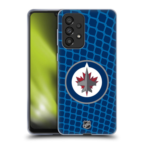 NHL Winnipeg Jets Net Pattern Soft Gel Case for Samsung Galaxy A33 5G (2022)